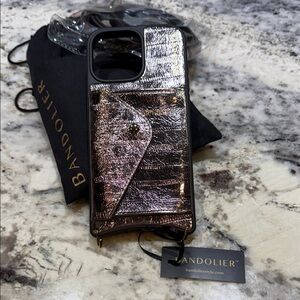 Bandolier Shimmering Metallic Phone Case - Black and Silver